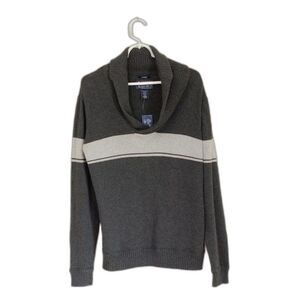 American Rag Cotton men's grey shawl collar sweater, XL